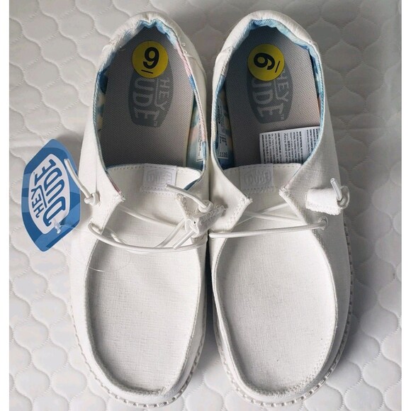 NWT Hey Dude Womens Wendy Silk Moon White Slip On Casual Shoes size 9 - Picture 5 of 9